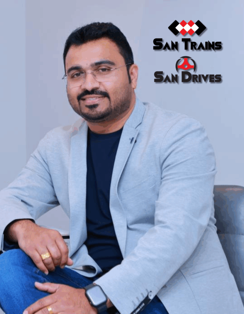 Santhos Jacob San-trains-drives owner